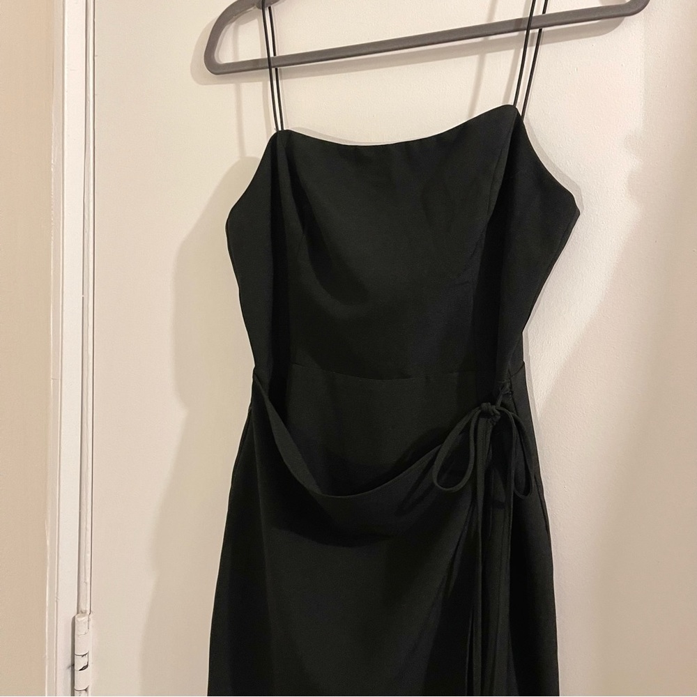 Black Apron Mini Dress - Picture 2 of 4